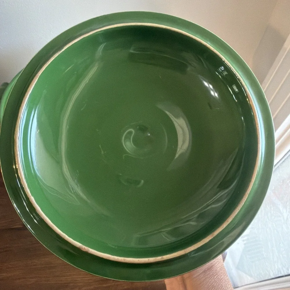 Vintage Fiesta Covered Casserole Forest Green Fiestaware 1950s